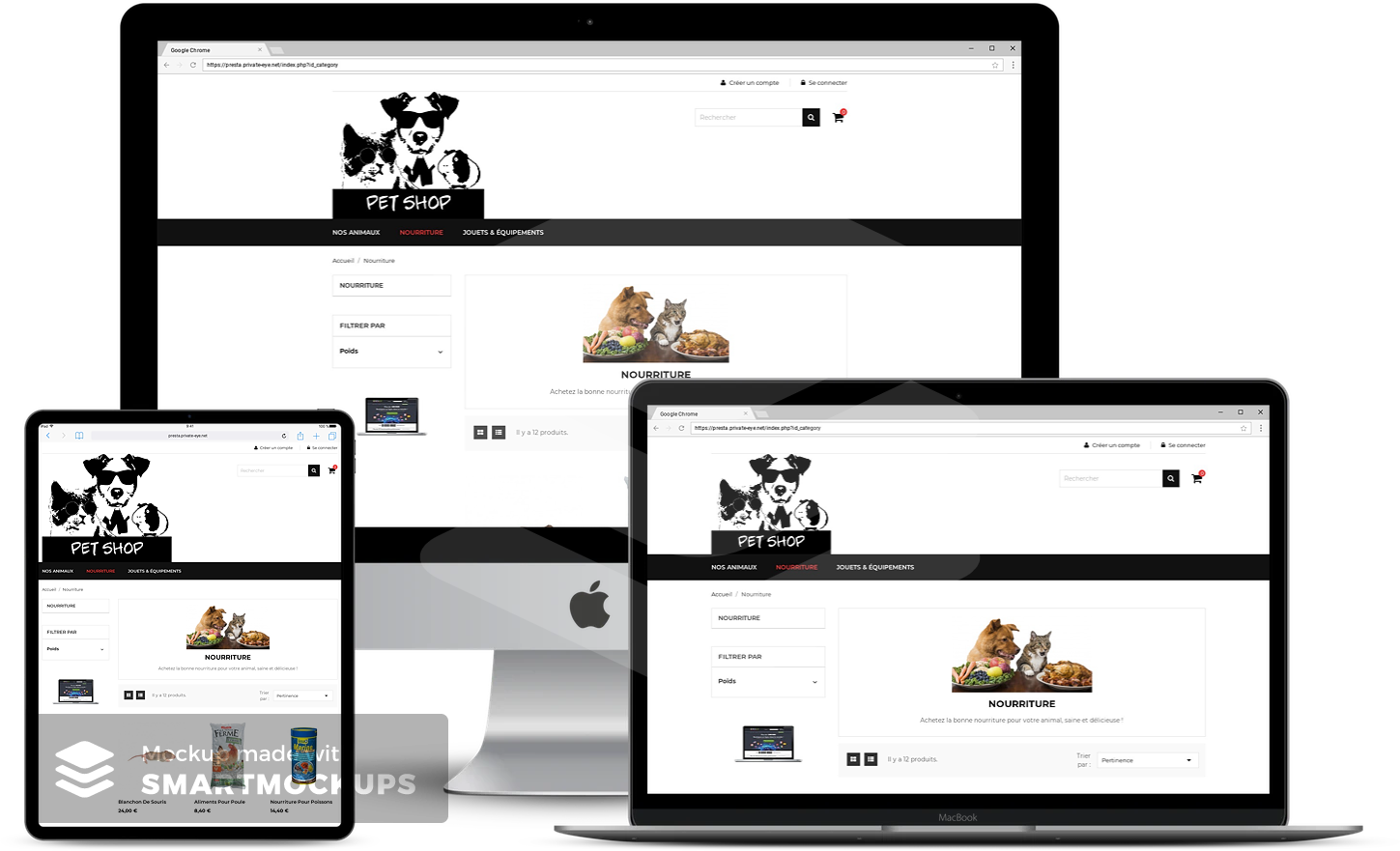 mockup site PetShop all devices by CITIZEN